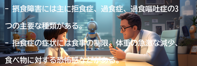 摂食障害の主な種類と症状の要点まとめ