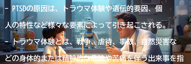 PTSDの原因とリスク要因の要点まとめ
