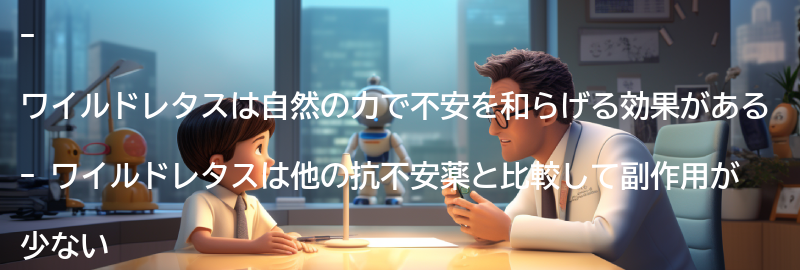 ワイルドレタスと他の抗不安薬の比較の要点まとめ