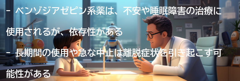 ベンゾジアゼピン系薬の依存性と離脱症状についての要点まとめ