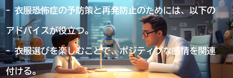 衣服恐怖症の予防策と再発防止のためのアドバイスの要点まとめ