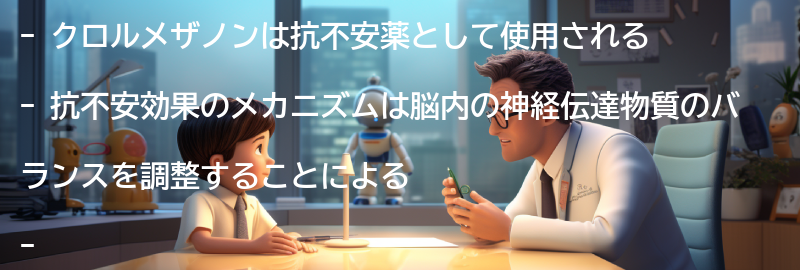 抗不安効果のメカニズムの要点まとめ