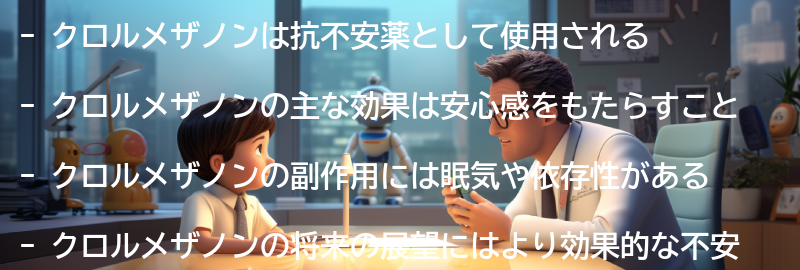 クロルメザノンの将来の展望の要点まとめ