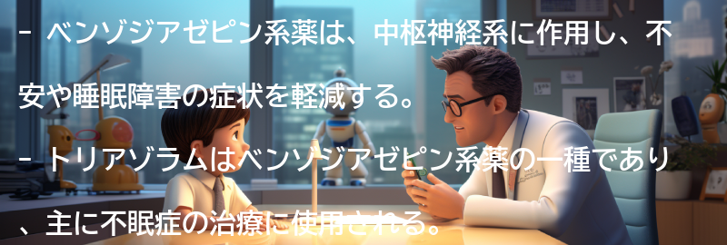 ベンゾジアゼピン系薬の特徴の要点まとめ
