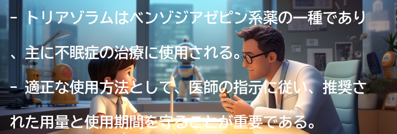 トリアゾラムの適正使用方法の要点まとめ