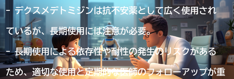 デクスメデトミジンの長期使用についての注意点の要点まとめ