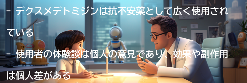 デクスメデトミジンの使用者の体験談の要点まとめ