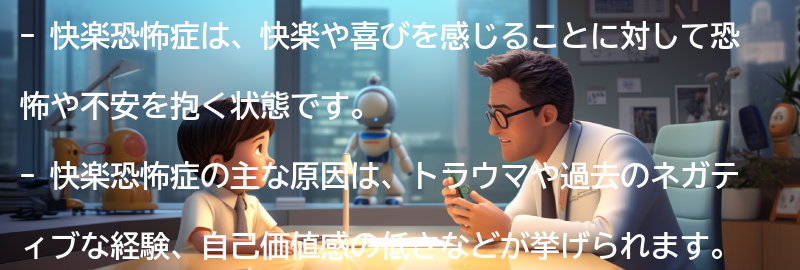 快楽恐怖症の主な原因とは？の要点まとめ