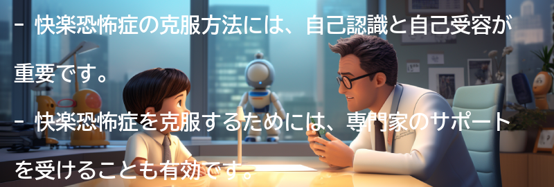 快楽恐怖症の克服方法の要点まとめ