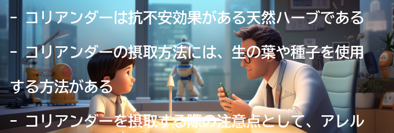 コリアンダーの摂取方法と注意点の要点まとめ