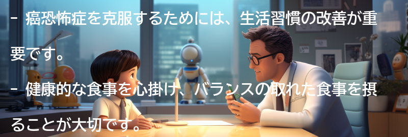 癌恐怖症を克服するための生活習慣の改善の要点まとめ