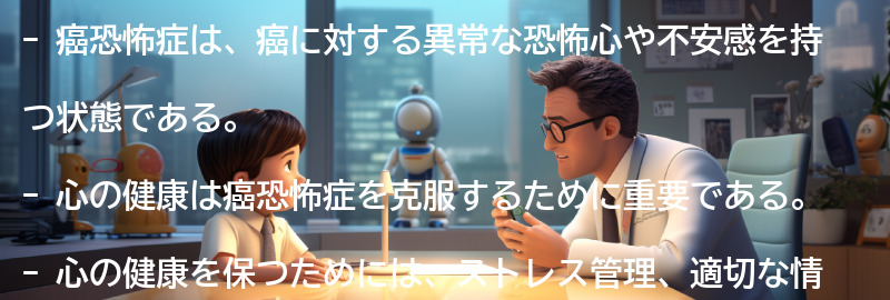 癌恐怖症を克服するための心の健康の重要性の要点まとめ