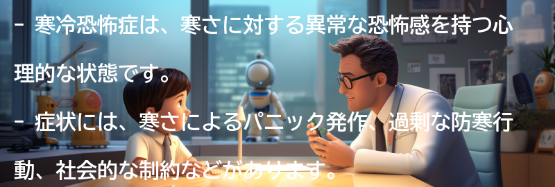寒冷恐怖症の症状と特徴の要点まとめ