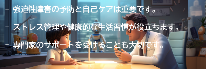 強迫性障害の予防と自己ケアの方法の要点まとめ