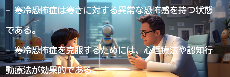 寒冷恐怖症を克服するための方法とアプローチの要点まとめ