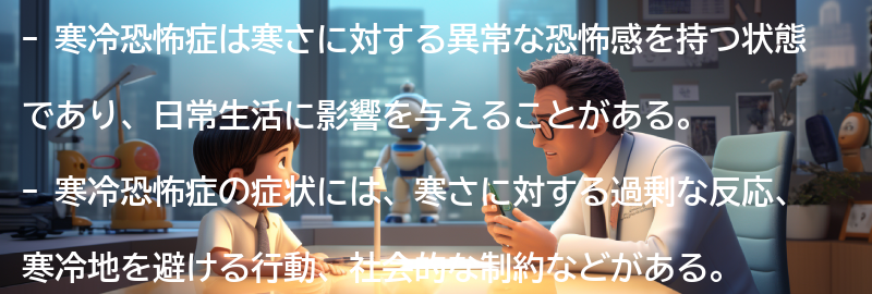 寒冷恐怖症の日常生活への影響と対処法の要点まとめ