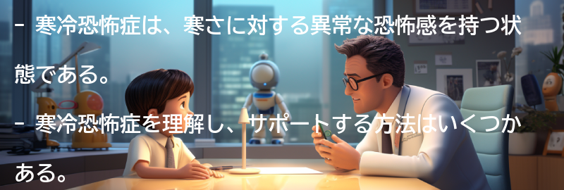 寒冷恐怖症を理解し、サポートする方法の要点まとめ