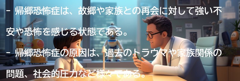 帰郷恐怖症を克服するための自己ケア方法の要点まとめ