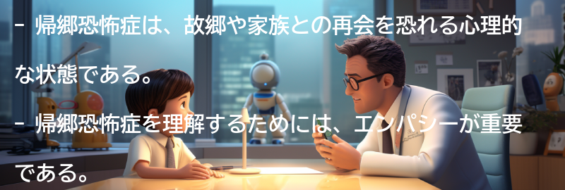 帰郷恐怖症を理解するためのエンパシーの大切さの要点まとめ