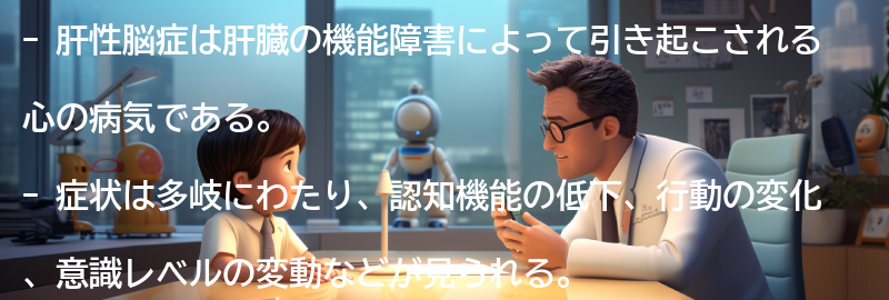 肝性脳症の症状とはどのようなものですか？の要点まとめ