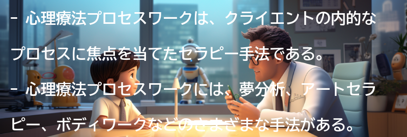 心理療法プロセスワークの主な手法の要点まとめ