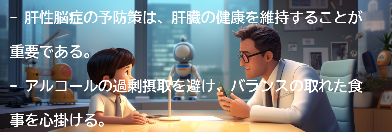 肝性脳症の予防策と生活の改善方法の要点まとめ