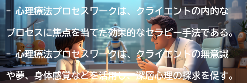 心理療法プロセスワークの普及と今後の展望の要点まとめ