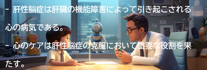 肝性脳症を克服するための心のケアの重要性の要点まとめ