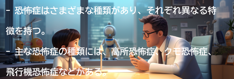 恐怖症の種類と特徴の要点まとめ