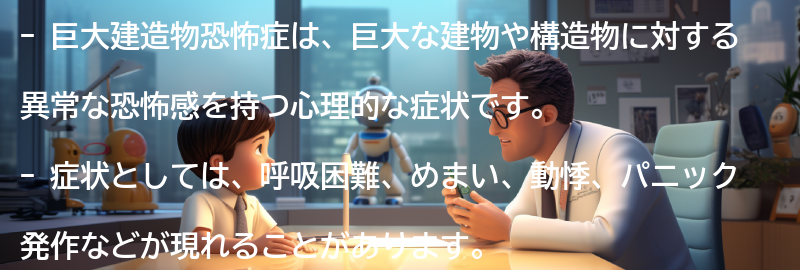 巨大建造物恐怖症の症状と特徴の要点まとめ