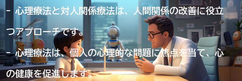 心理療法と対人関係療法の違いと共通点の要点まとめ