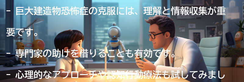 巨大建造物恐怖症を克服するための実践的なアドバイスの要点まとめ