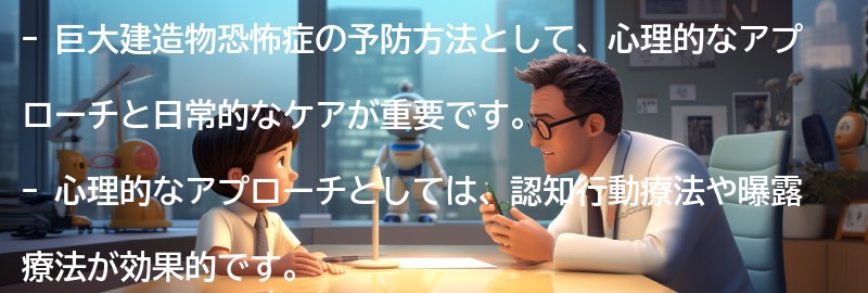 巨大建造物恐怖症の予防と日常的なケアの要点まとめ