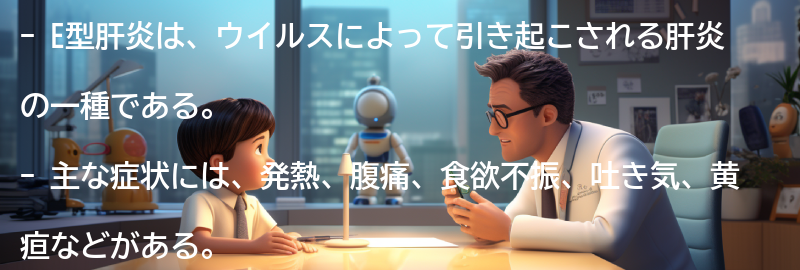 E型肝炎の主な症状とは？の要点まとめ