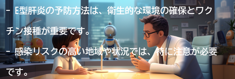 E型肝炎の予防方法とは？の要点まとめ
