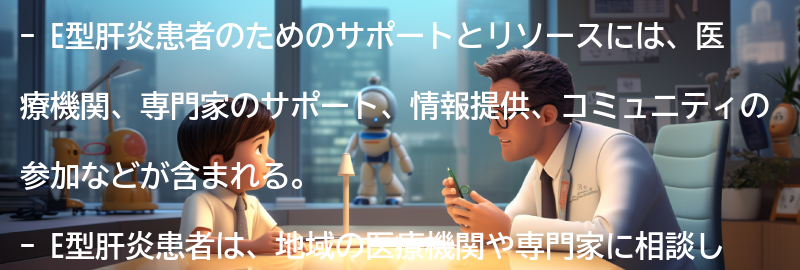 E型肝炎患者のためのサポートとリソースの要点まとめ