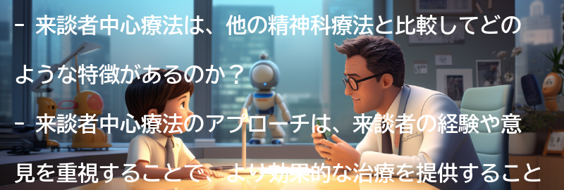 他の精神科療法との比較の要点まとめ