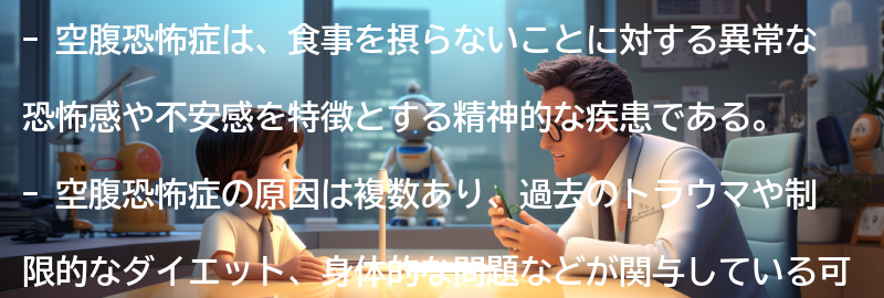 空腹恐怖症の克服方法の要点まとめ