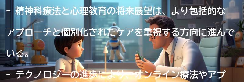 精神科療法と心理教育の将来展望の要点まとめ