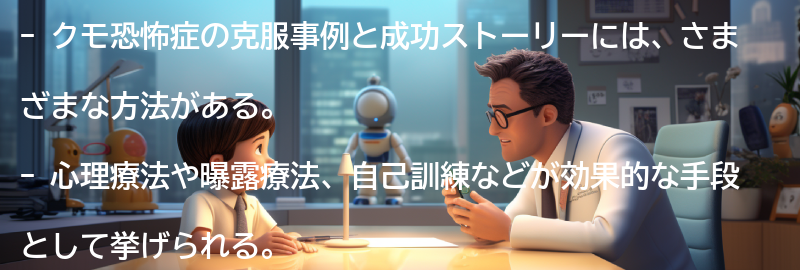 クモ恐怖症の克服事例と成功ストーリーの要点まとめ