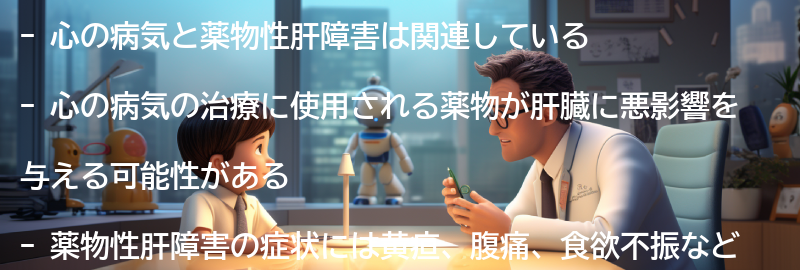 心の病気と薬物性肝障害の関係性についての要点まとめ