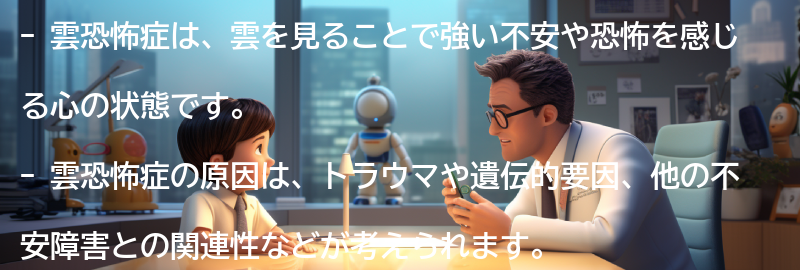 雲恐怖症とは何か？の要点まとめ