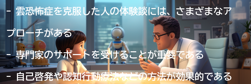 雲恐怖症を克服した人の体験談の要点まとめ