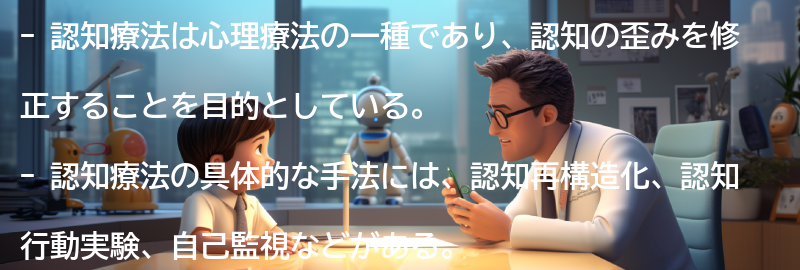 認知療法の具体的な手法と実践例の要点まとめ