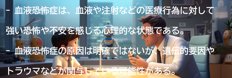 血液恐怖症とは何か？の要点まとめ