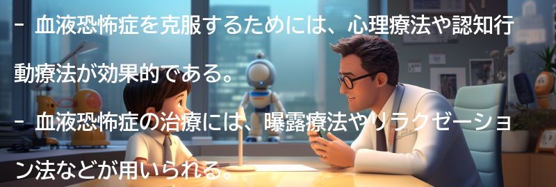 血液恐怖症を克服するための方法の要点まとめ