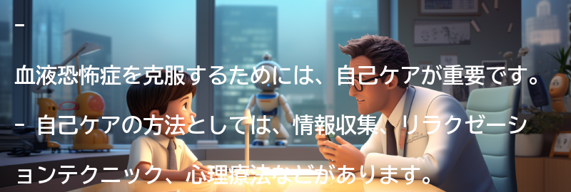 血液恐怖症を克服するための自己ケア方法の要点まとめ