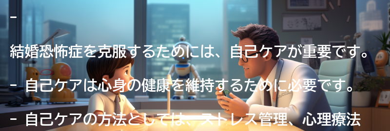 結婚恐怖症を克服するための自己ケアの重要性の要点まとめ