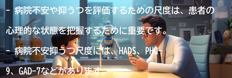 病院不安抑うつ尺度の種類と特徴の要点まとめ