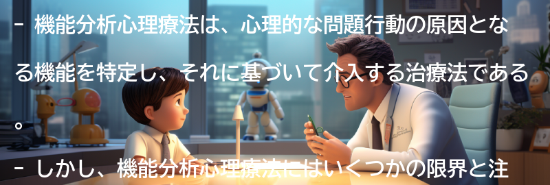機能分析心理療法の限界と注意点の要点まとめ